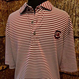 South Carolina Gamecocks Cutter & Buck Eco Pique Stripe Recycled Mens Polo Large